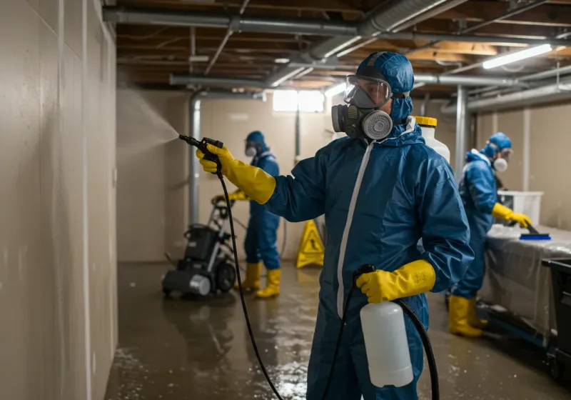 Basement Sanitization and Antimicrobial Treatment process in Kapaau, HI