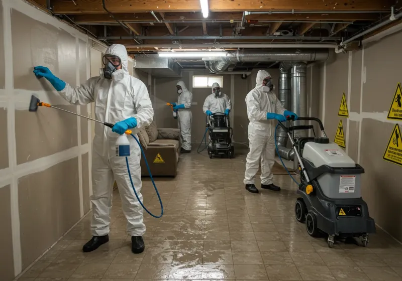 Basement Moisture Removal and Structural Drying process in Kapaau, HI